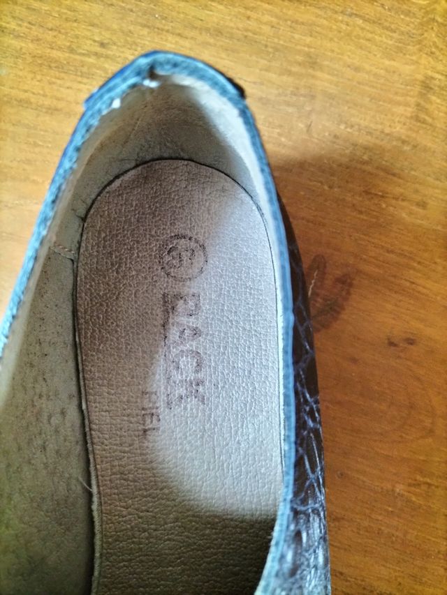 Zapatos Azules Piel Back