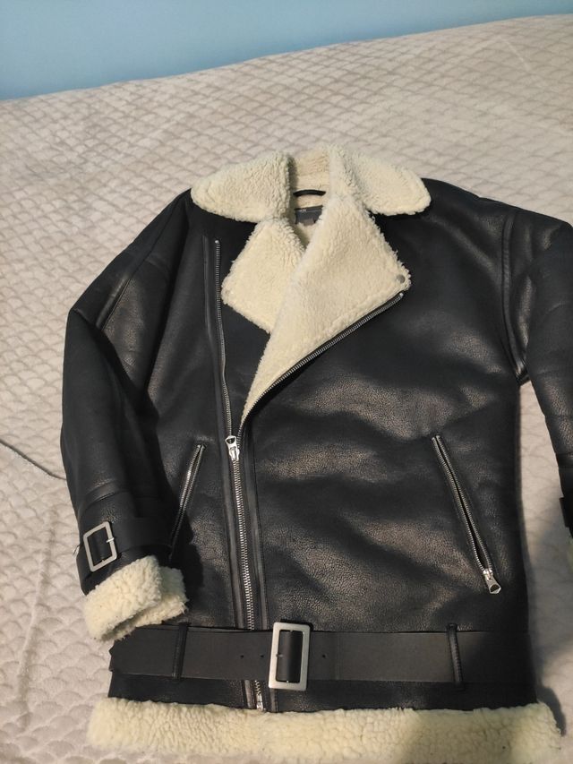 Giubbotto ecopelle imbottito