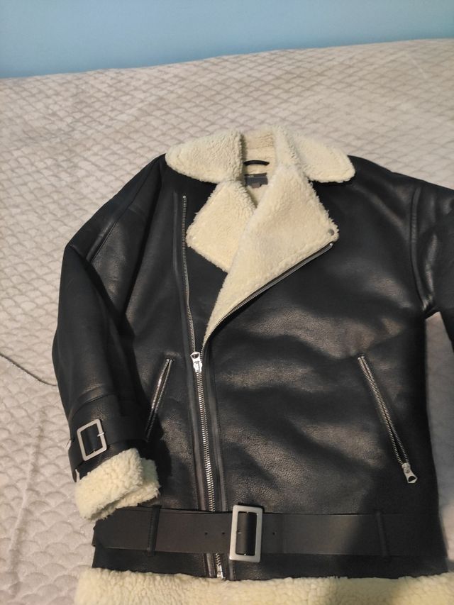 Giubbotto ecopelle imbottito