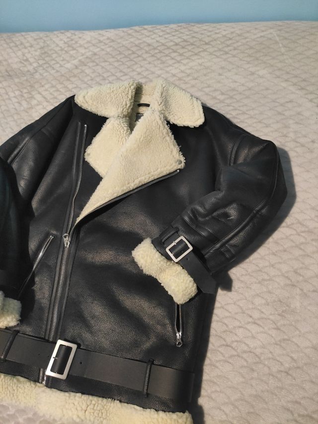 Giubbotto ecopelle imbottito