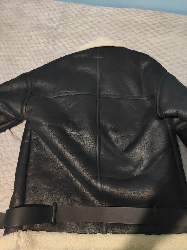 Giubbotto ecopelle imbottito