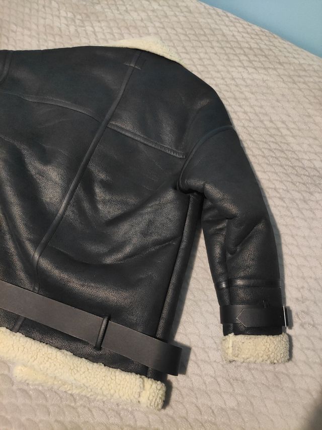 Giubbotto ecopelle imbottito