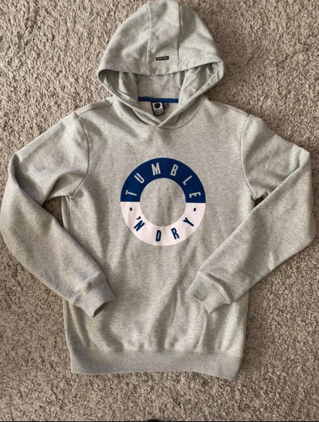 Sudadera capucha gris t.16 TUMBLE&DRY