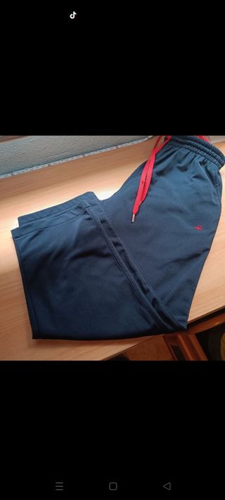 Chándal hombre blanco y azul marino talla M 