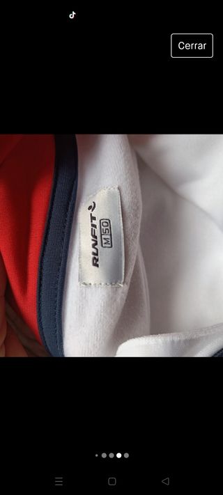 Chándal hombre blanco y azul marino talla M 