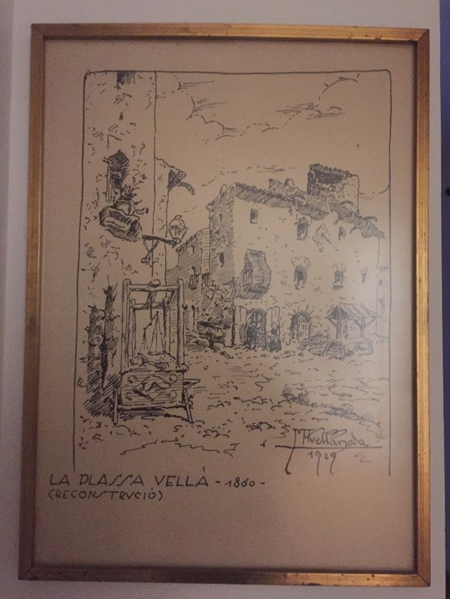 Pintura Mullaneda, plaça Vella de Terrassa 1860