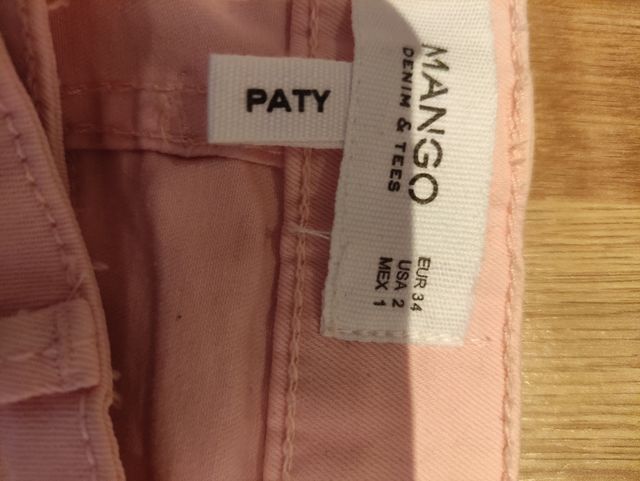 Pantalón rosa palo de Mango talla 34