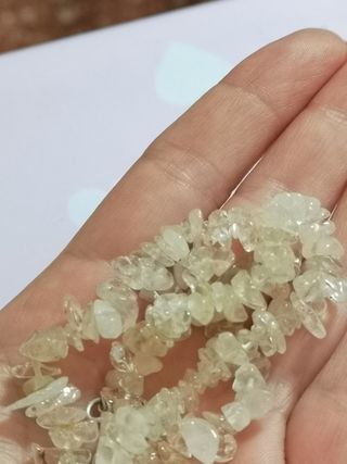 gargantilla de cuarzo citrino y plata 