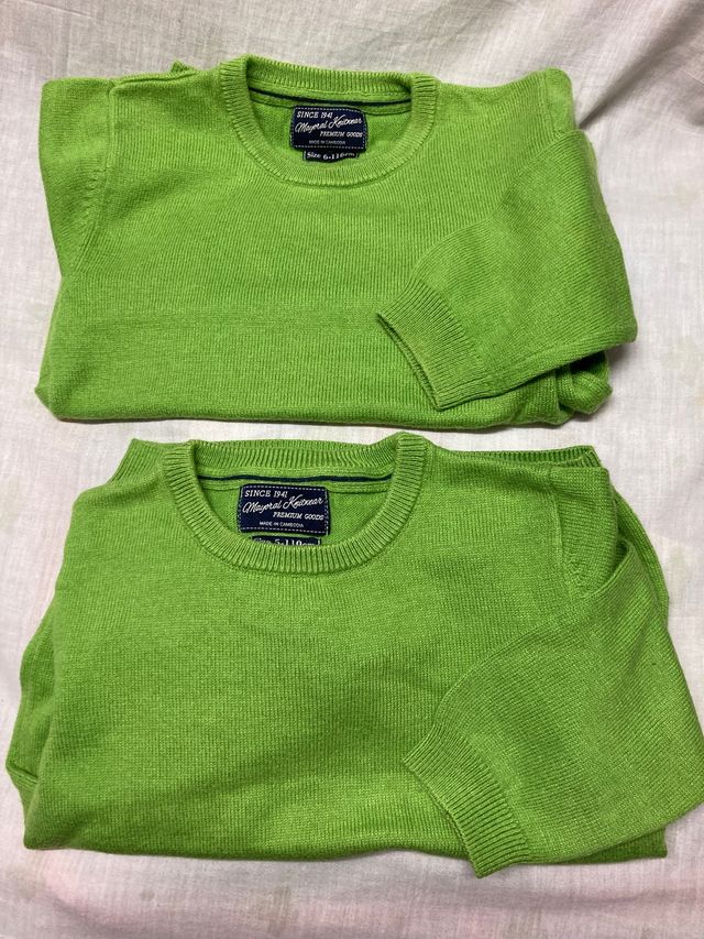 2 jerseys niño talla 5 y 6 años