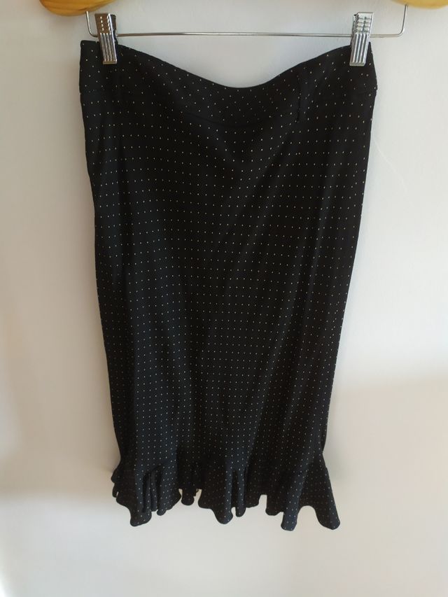 Conjunto falda y blusa lunares Mango