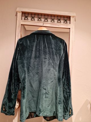 Americana terciopelo verde