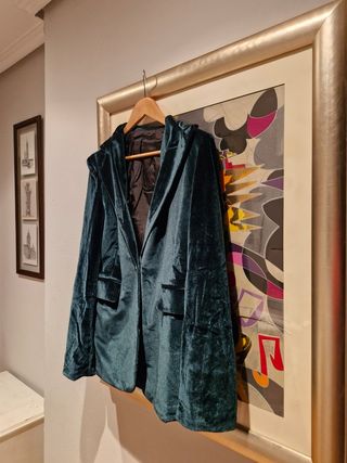 Americana terciopelo verde