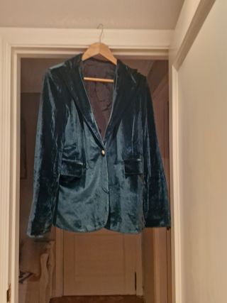 Americana terciopelo verde