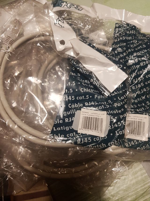 Cable rj45 diferentes categorías y tamaños