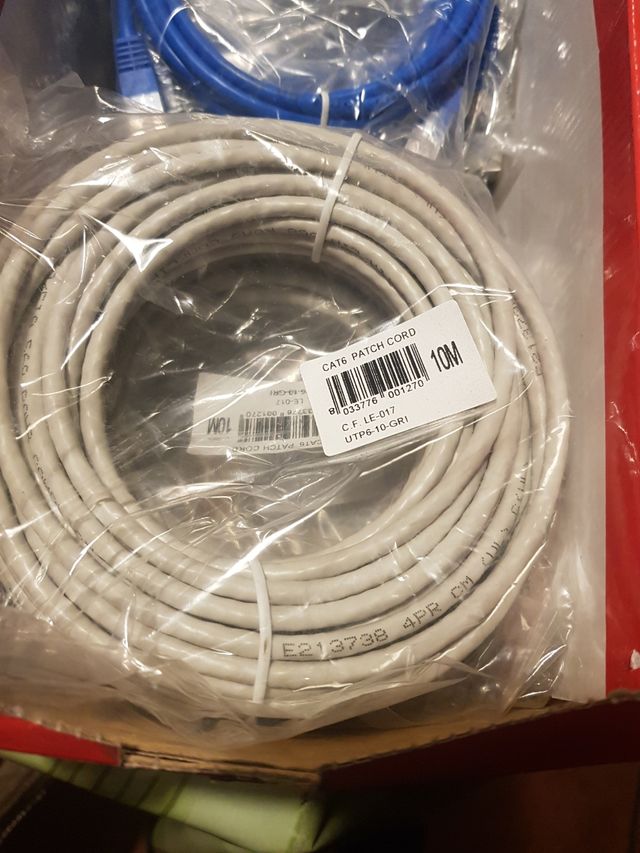 Cable rj45 diferentes categorías y tamaños