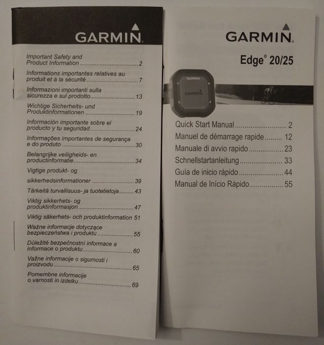 Pinza cable de carga Garmin Edge 20/25