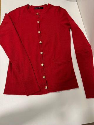 Chaqueta punto roja Carolina Herrera