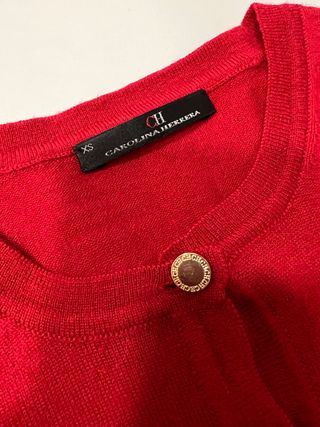Chaqueta punto roja Carolina Herrera