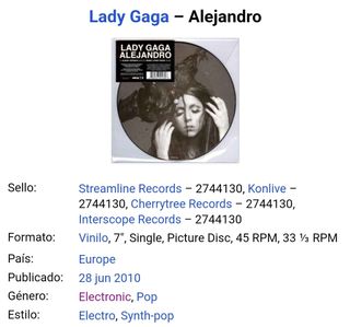LADY GAGA- ALEJANDRO (A ESTRENAR)