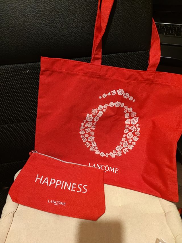 Bolso tela + neceser Lancome