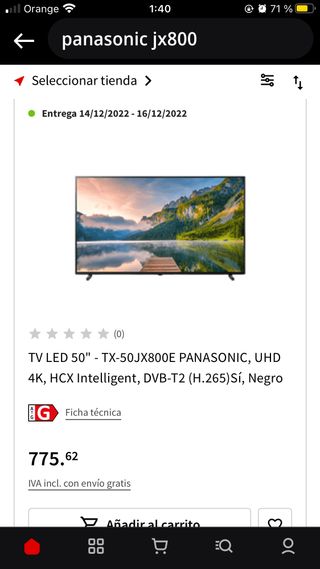 PANASONIC TV 50JX800 4K