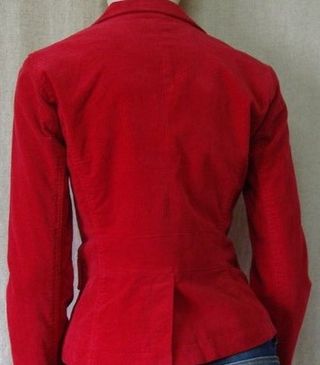 Americana blazer rojo aterciopelado