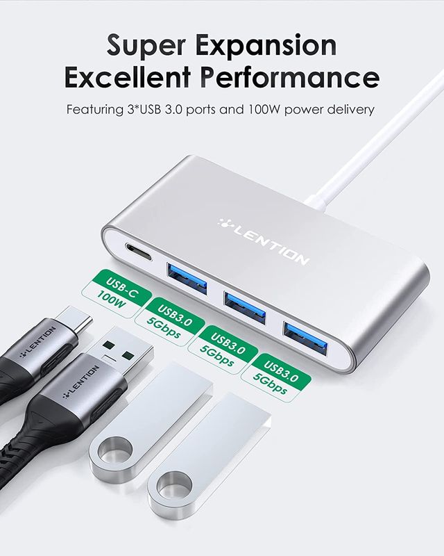 Adaptador USB-C a USB 4 en 1 para Mac