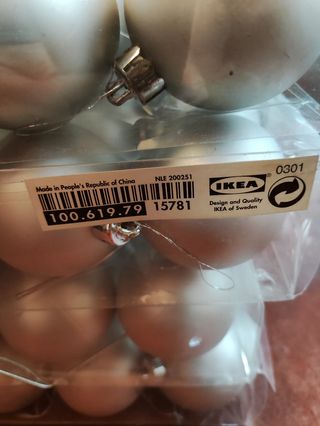 48 bolas de Navidad plata nuevas