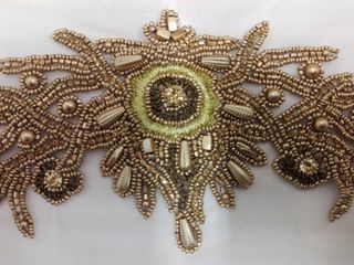 Cintura strass color oro mate