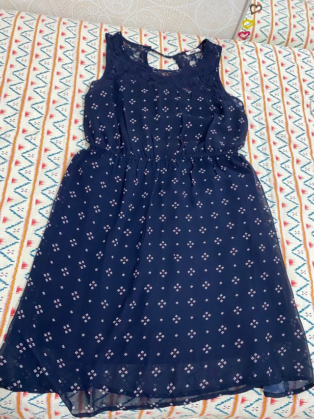 Vestido azul florecitas