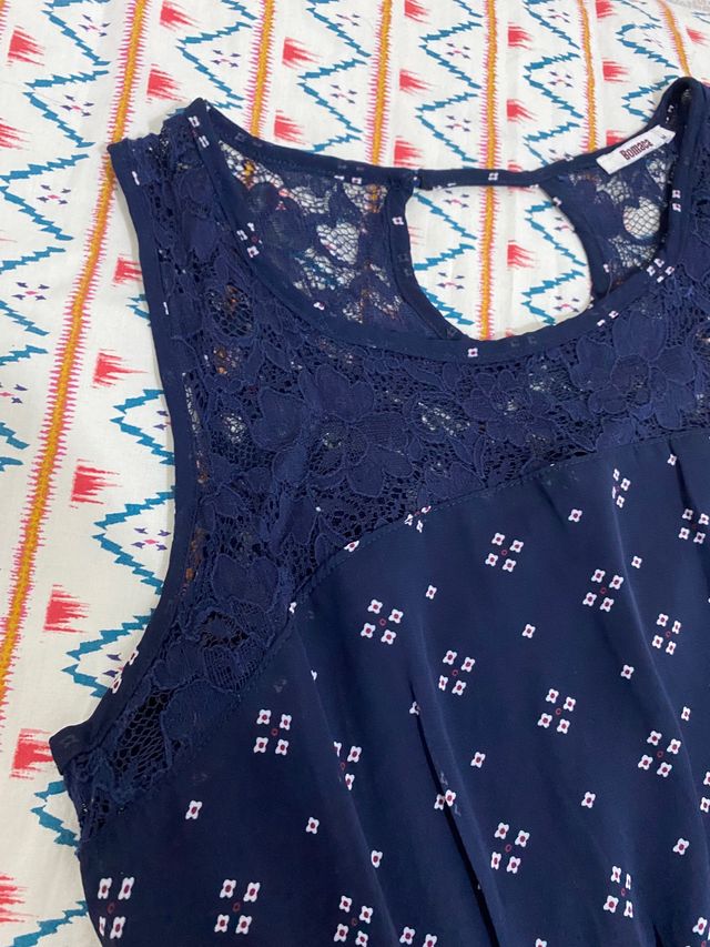 Vestido azul florecitas