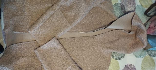 Chaquetón de rizo rosa palo talla única