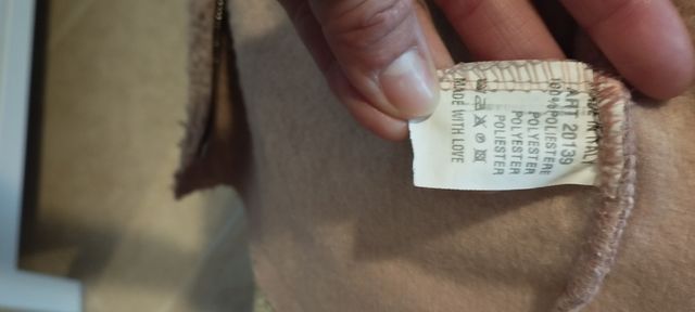 Chaquetón de rizo rosa palo talla única