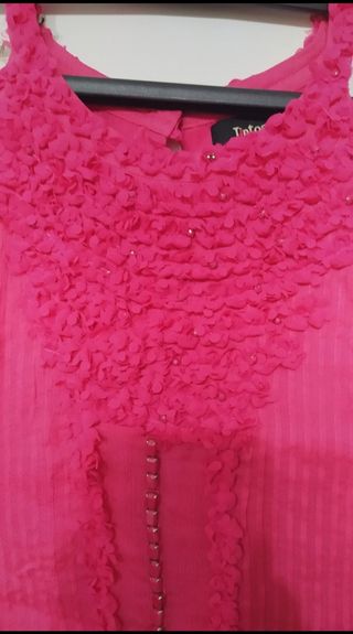 vestido de fiesta rosa largo