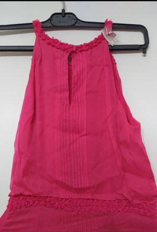 vestido de fiesta rosa largo