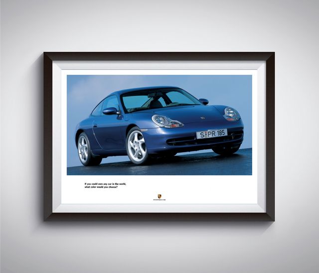 Cuadro poster publicidad antigua Porsche 