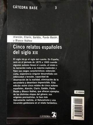 Libro: Cinco relatos españoles del siglo XIX