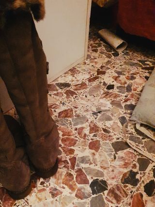 Stivaletti scamosciati con pelliccia 36