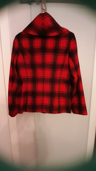 chaqueta de cuadros lana