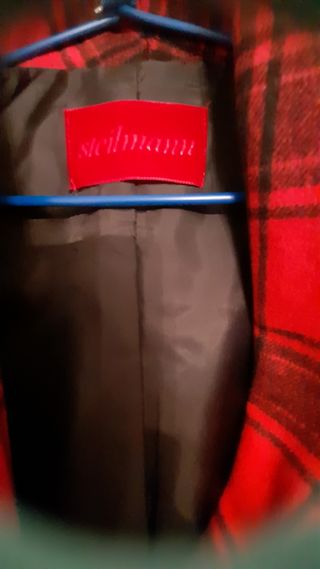 chaqueta de cuadros lana