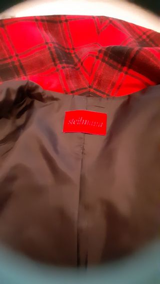 chaqueta de cuadros lana