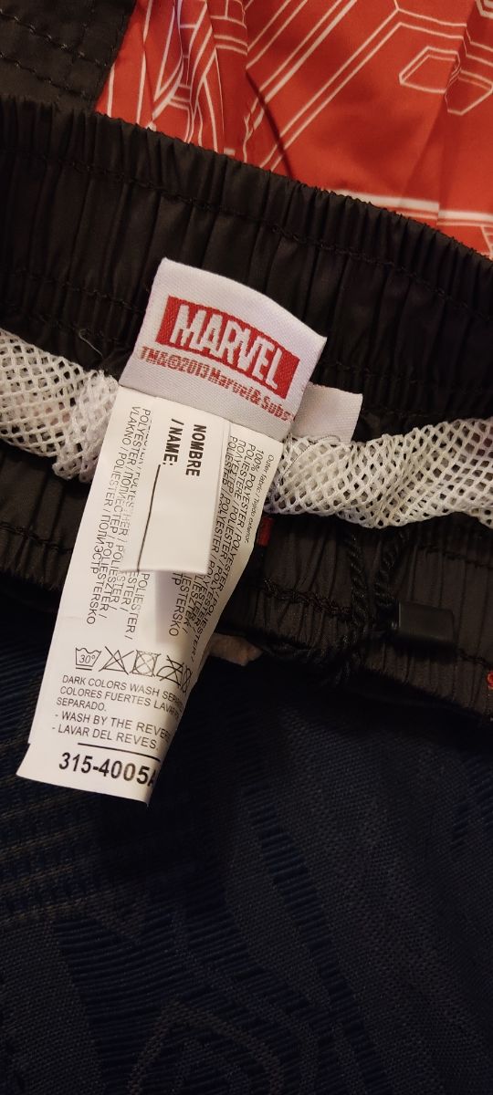 Costume pantaloncino spiderman rosso