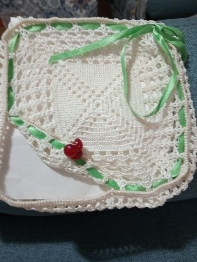 Bolsa y servilletero crochet