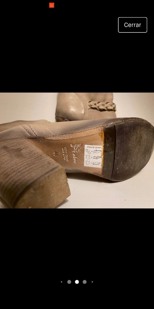 Botines tacón. Num 40.