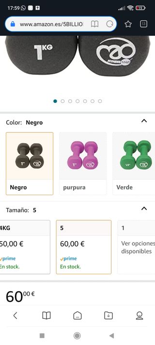 Pesas mancuernas 5KG