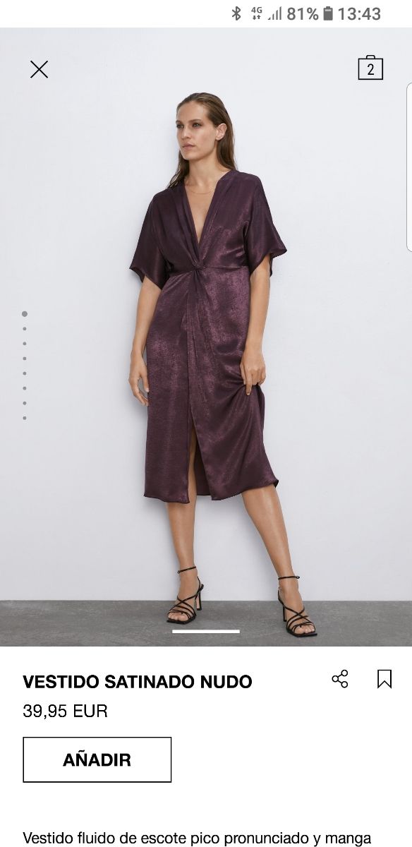 Precioso vestido raso Zara