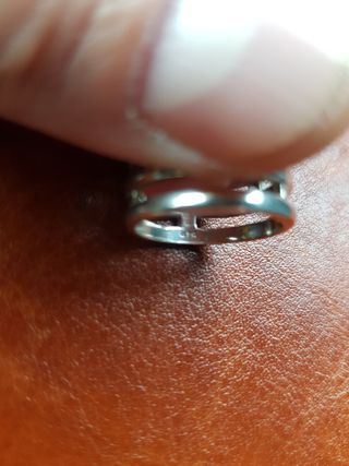 Anillo plata artesano tipo esclava ,unico