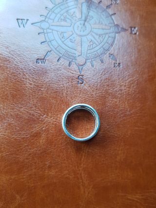 Anillo plata artesano tipo esclava ,unico