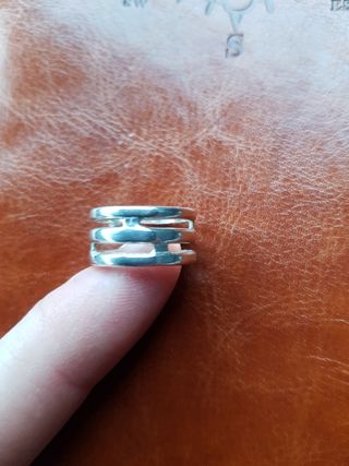 Anillo plata artesano tipo esclava ,unico