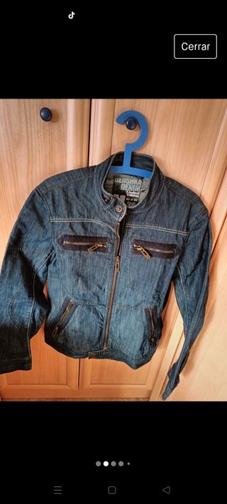 Cazadora vaquera Bershka chico talla M 38